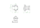 Grundrisszeichnung der OVENTROP Pumpe Wilo PARA 15-130/8-75/LIN-9 für Regumaq X-25/X-45 Primärkreis, 1381166.